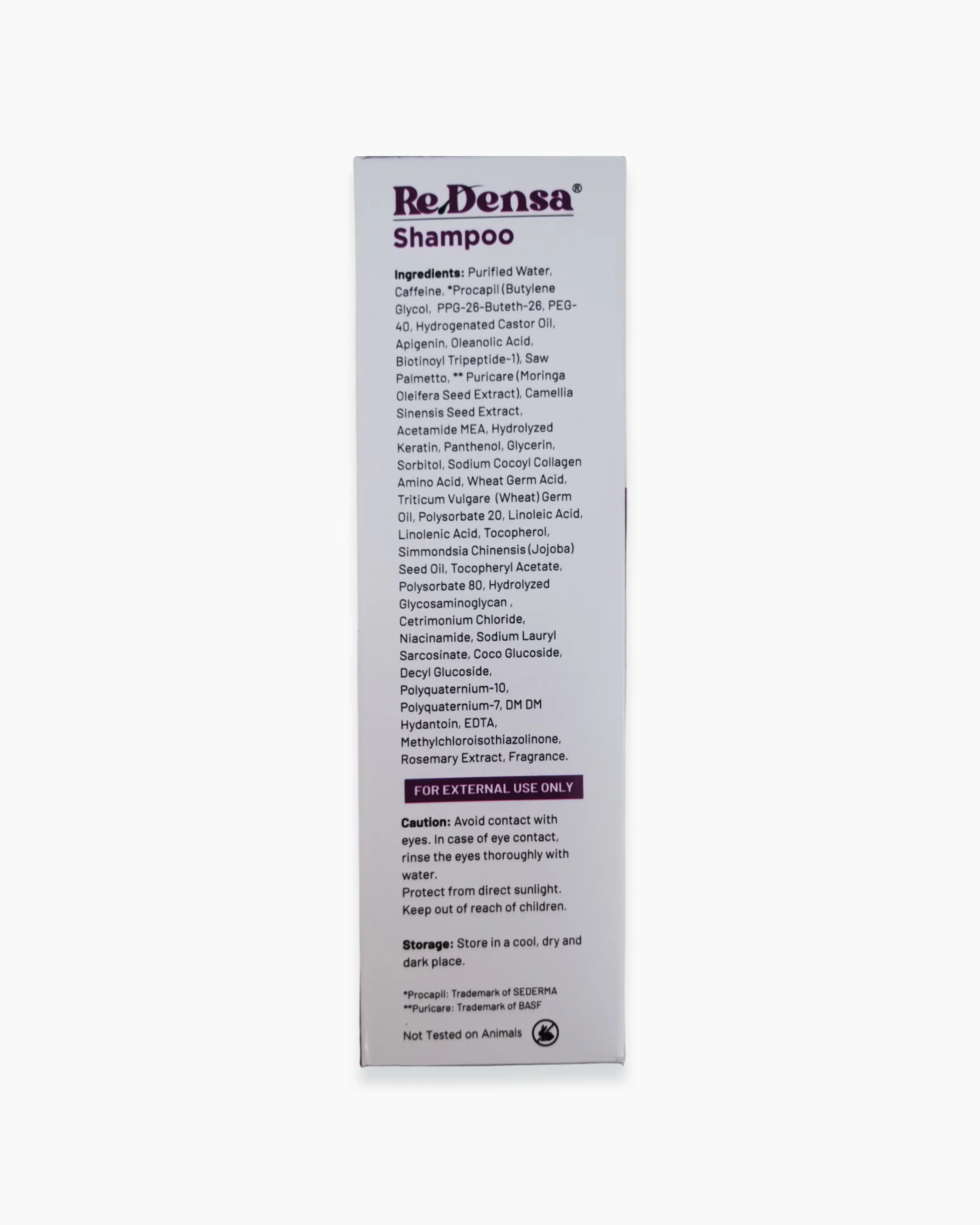 ReDensa Shampoo Front With All